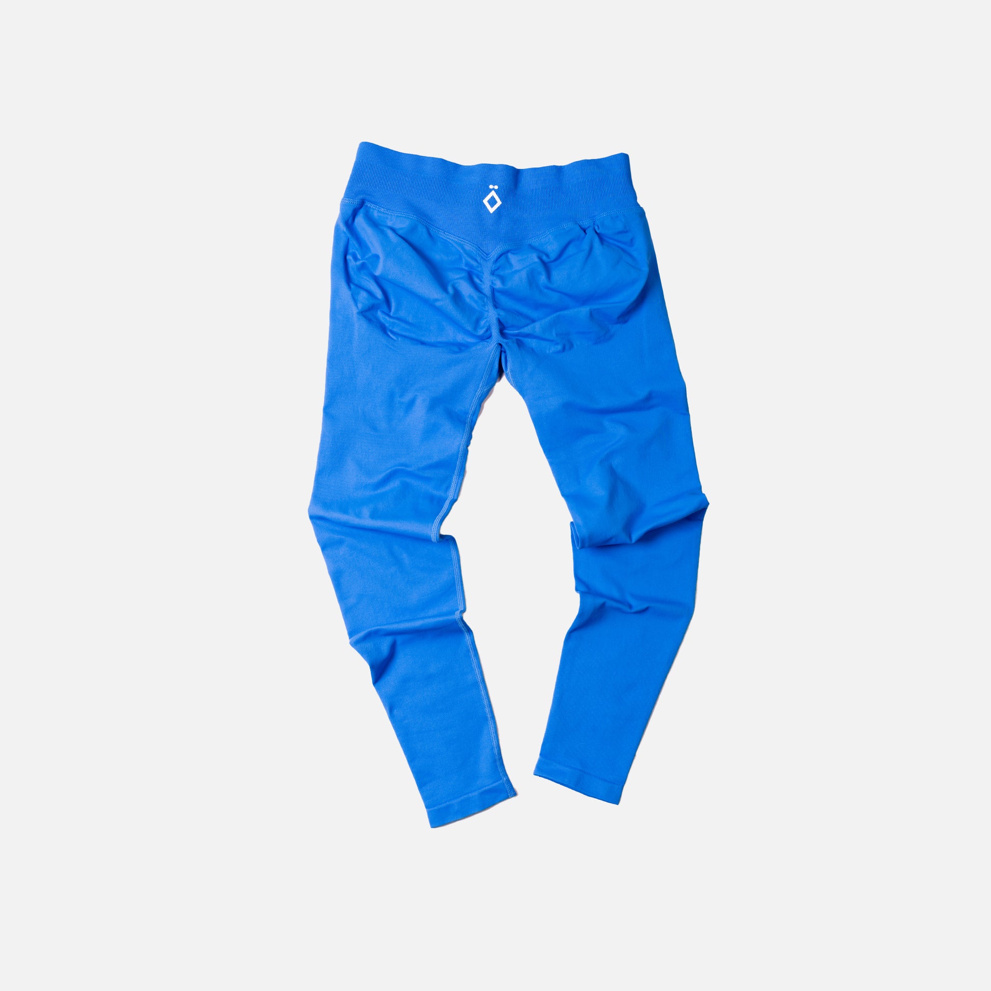 Blue leggings for workout on a white background