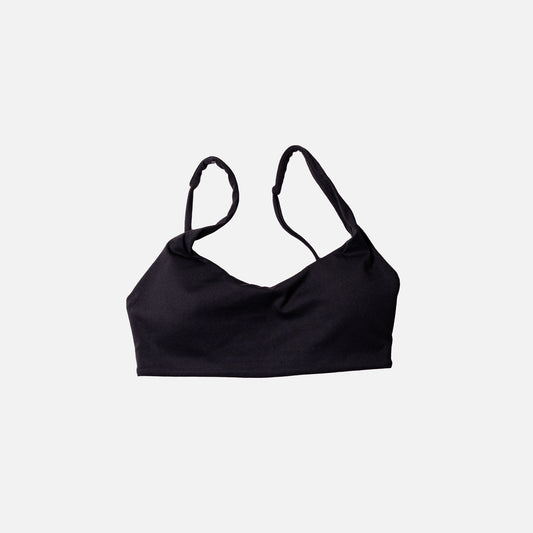 Black activewear  with cross-back sports bra 